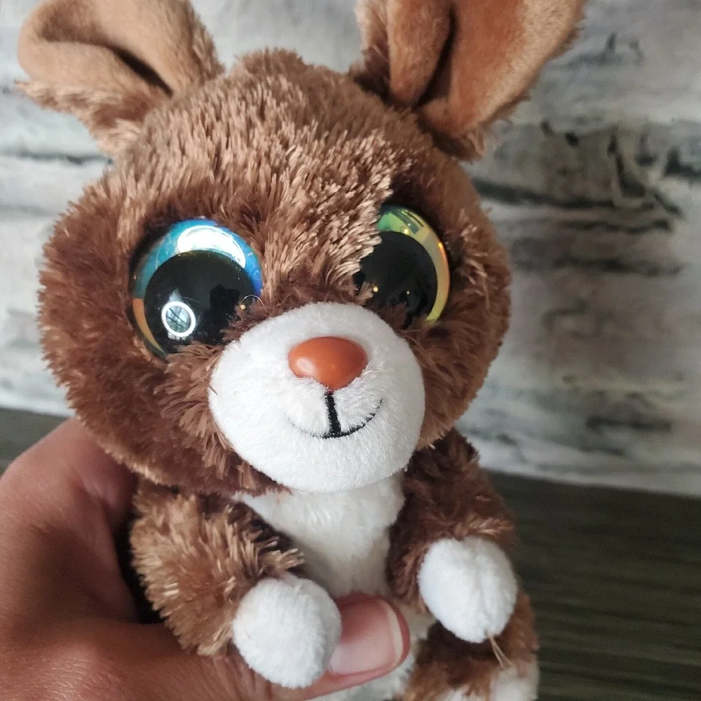 Lumo Stars Serephina Brown ULTRA LUXE Brown Plush Bunny Rabbit Sparkle Eyes 6